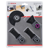 Artikelbild 1 für AKTION: BOSCH Boden-/Einbau-Set Segment- und Tauchsägeblätter-Set 4-teilig, 1 Set mit Prämie nach Registrierung, Artikelnummer 453892