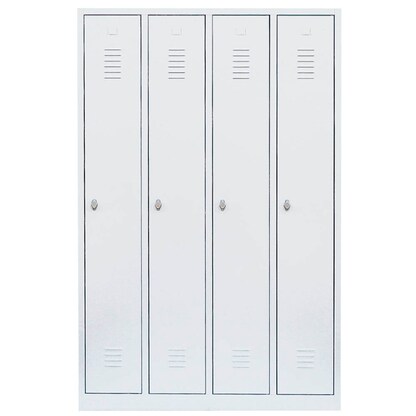 Artikelbild 3 für LÜLLMANN Spind signalweiß 510147, 4 Schließfächer 117,0 x 50,0 x 180,0 cm, Artikelnummer 184836