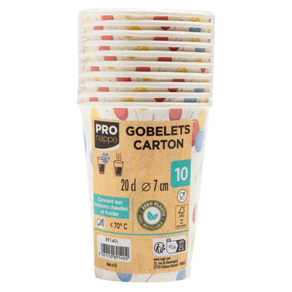 Artikelbild 3 für PROnappe Einweg-Kaffeebecher Ballons mehrfarbig 200,0 ml, 10 St., Artikelnummer 347037