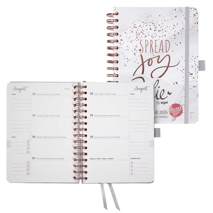 Artikelbild für SIGEL Buchkalender Jolie 2026 Glittery Joy, 1 St., Artikelnummer 568529