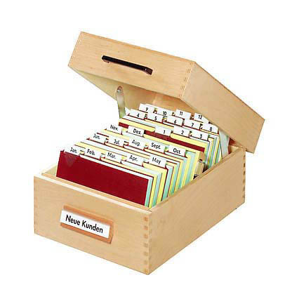 Artikelbild für HAN Karteikasten DIN A7 für 900 Karteikarten braun mit Deckel, Artikelnummer 184036