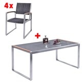 Artikelbild 1 für Garden Pleasure Sitzgruppe Ava, silber Kunststoff, Metall, 5-teilig, Artikelnummer 334363