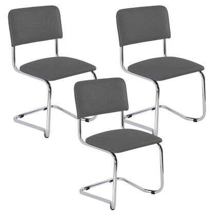 Artikelbild für Nowy Styl Besucherstühle Sylwia anthrazit Stoff, 3 St., Artikelnummer 491605