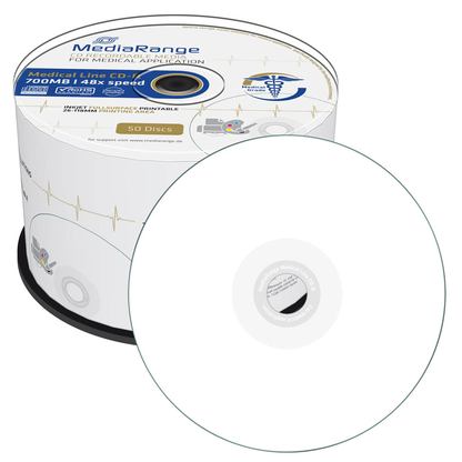 Artikelbild für MediaRange CD-R Medical Line 700 MB bedruckbar, Medical Line, 50 St., Artikelnummer 839170