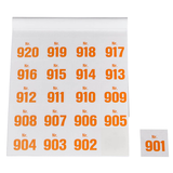 Artikelbild 1 für WOLF & APPENZELLER Klebenummern Zahlen, orange 20,0 x 24,0 mm, 100 Etiketten, Artikelnummer 241067