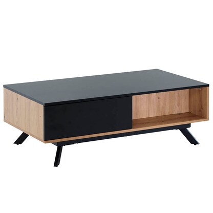 Artikelbild für WOHNLING Couchtisch rechteckig MDF-Platte schwarz, eiche 60,0 x 110,0 x 38,0 cm, 1 St., Artikelnummer 166187