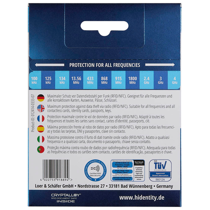 Artikelbild 3 für HIDENTITY® Dokumentenhülle Hidentity Admission schwarz 9,5 x 7,5 cm, 1 St., Artikelnummer 809053