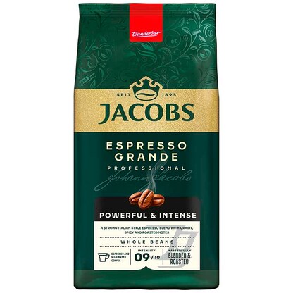 Artikelbild 2 für JACOBS ESPRESSO GRANDE POWERFUL & INTENSE Kaffeebohnen, Arabicabohnen kräftig, 1000 g, Artikelnummer 686406