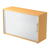 Artikelbild 1 für HAMMERBACHER Rollladenschrank buche, silber 1 Fachboden 120,0 x 40,0 x 74,8 cm, Artikelnummer 195711