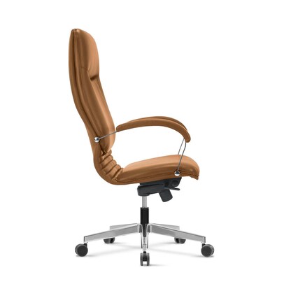 Artikelbild 2 für Nowy Styl Chefsessel Nova Steel Leder braun, Gestell alu, Artikelnummer 728424