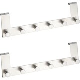 Artikelbild 1 für WENKO Türgarderoben Celano mit 2x 6 Haken silber, 2 St., Artikelnummer 806832