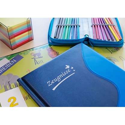 Artikelbild 14 für Idena Zeugnismappe DIN A4, 12 Hüllen blau/dunkelblau, 1 St., Artikelnummer 113336