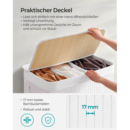 Artikelbild 6 für SONGMICS Wäschesortierer weiß, 1 St., Artikelnummer 438451