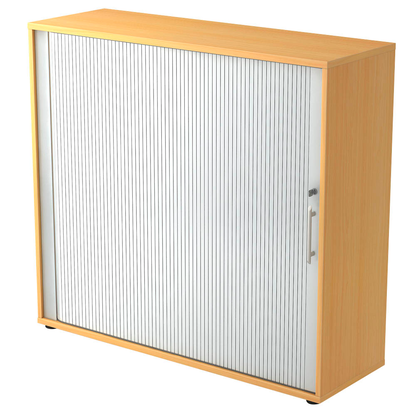 Artikelbild für HAMMERBACHER Rollladenschrank buche, silber 2 Fachböden 120,0 x 40,0 x 110,0 cm, Artikelnummer 195730