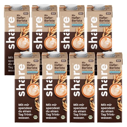 Artikelbild für share BARISTA Bio-Haferdrink 8x 1,0 l, Artikelnummer 191336