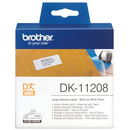 Artikelbild 2 für brother Etikettenrolle für Etikettendrucker DK11208 weiß, 38,0 x 90,0 mm, 1 x 400 Etiketten, Artikelnummer 639179