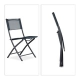 Artikelbild 1 für relaxdays Klappstuhl anthrazit, 1 St., Artikelnummer 767802