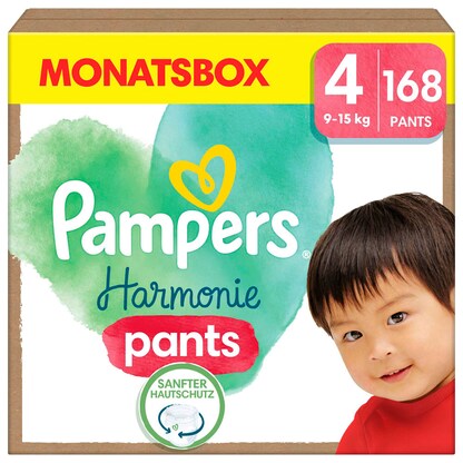 Artikelbild für Pampers® Windeln Harmonie™ Gr. 4 (9-15 kg) für Babys und Kleinkinder, 168 St., Artikelnummer 273328