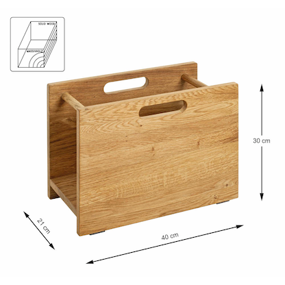 Artikelbild 2 für HAKU Möbel Zeitungsständer 54350 eiche Holz, DIN A4 quer, Artikelnummer 340319