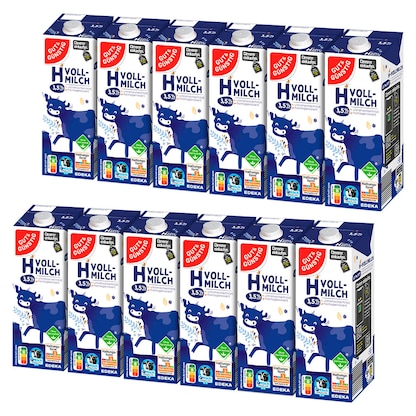 Artikelbild für GUT&GÜNSTIG H-Vollmilch Milch 3,5 % 12x 1,0 l, Artikelnummer 545359