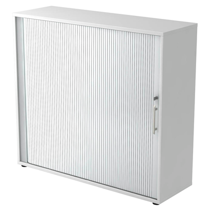 Artikelbild 6 für HAMMERBACHER Rollladenschrank weiß, silber 2 Fachböden 120,0 x 40,0 x 110,0 cm, Artikelnummer 195747