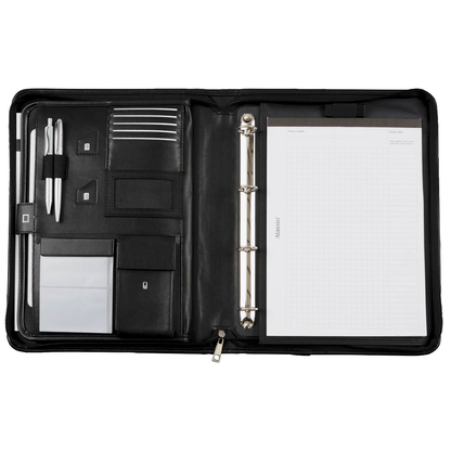 Artikelbild 3 für Alassio Ringbuchmappe TRENTO Lederimitat DIN A4 schwarz, Artikelnummer 241214