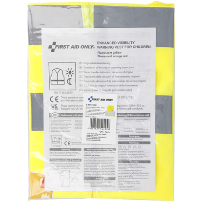 Artikelbild 6 für FIRST AID ONLY® unisex Warnweste FUCHS neongelb Einheitsgröße, Artikelnummer 801153