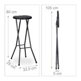 Artikelbild 1 für relaxdays Barhocker BASTIAN 10020763_46 schwarz, 2 St., Artikelnummer 523136