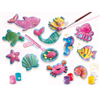 Artikelbild 3 für SES Creative® Gipsgießen-Set Glitzer Meerestiere mehrfarbig, Artikelnummer 110899
