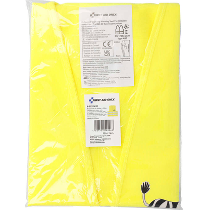 Artikelbild 6 für FIRST AID ONLY® unisex Warnweste ZEBRA neongelb Einheitsgröße, Artikelnummer 801169