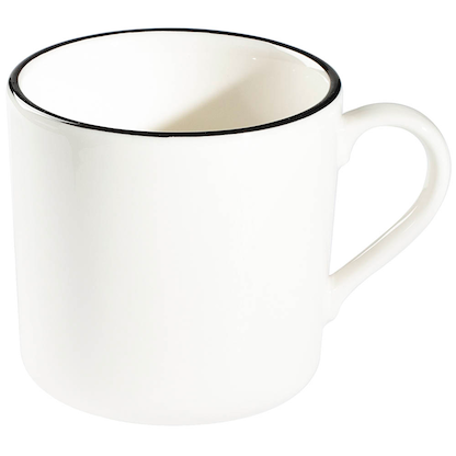 Artikelbild 2 für ID Fine Kaffeebecher Modest Black Alzar weiß 0,3 l, 6 St., Artikelnummer 634109