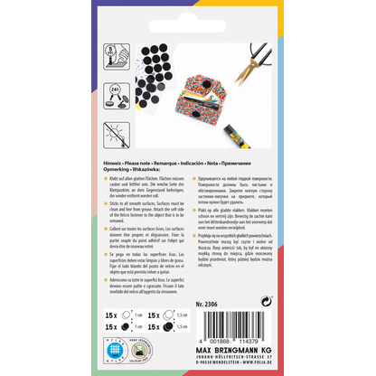 Artikelbild 5 für folia Klettpunkte schwarz, weiß, 60 St., Artikelnummer 690416