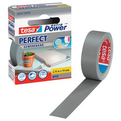 Artikelbild für tesa extra Power® Perfect Gewebeband grau 19,0 mm x 2,75 m 1 Rolle, Artikelnummer 110932