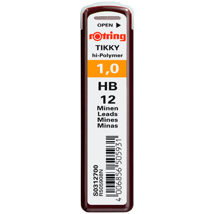 Artikelbild für rotring Feinminen-Bleistiftminen schwarz HB 1,0 mm, 12 St., Artikelnummer 371151