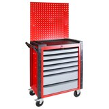 Artikelbild 1 für ADB HQ Werkstattwagen mit Lochwand schwarz 7 Schubladen, Artikelnummer 892444