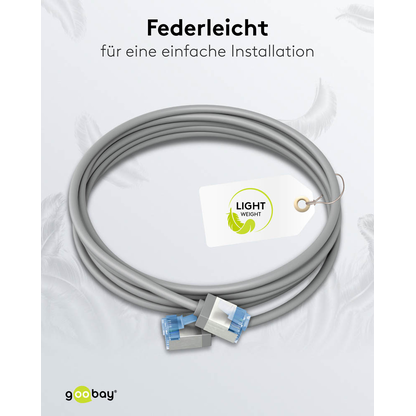 Artikelbild 5 für goobay RJ-45 Netzwerkkabel 7,5 m grau bis zu 10,00 Gbit/Sek. bis zu 500 MHz, 1 St., Artikelnummer 557466