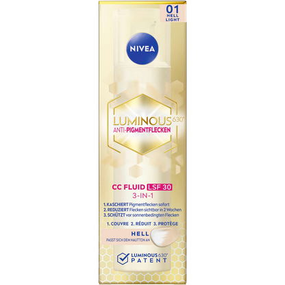 Artikelbild 2 für NIVEA LUMINOUS630® 3in1 HELL Gesichtsfluid 40,0 ml, Artikelnummer 579316