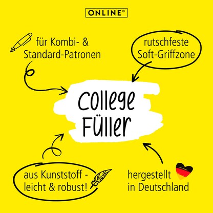 Artikelbild 3 für ONLINE® College Dackel Patronenfüller mehrfarbig M (mittel), 1 St., Artikelnummer 616936