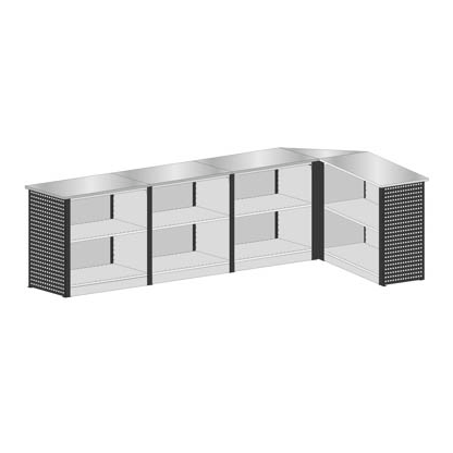 Artikelbild 7 für SCHULTE Thekenmodul MULTIplus Startmodul gerade, ohne Arbeitsplatte, lichtgrau, schwarz 105,6 x 78,0 x 100,7 cm, Artikelnummer 627279