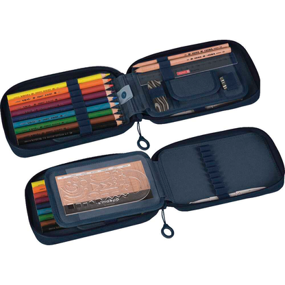 Artikelbild 4 für BRUNNEN Federmäppchen befüllt s'maepp Colour Code denim denim 17-teilig, 20,0 x 4,5 cm, Artikelnummer 778247