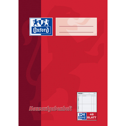 Artikelbild 4 für OXFORD Hausaufgabenheft Lineatur SL liniert DIN A5 ohne Rand, 48 Blatt, 1 St., Artikelnummer 107375