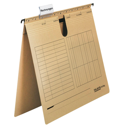 Artikelbild 2 für FALKEN Hängehefter UNIREG Karton natronbraun DIN A4 1x kaufmännische Heftung, 25 St., Artikelnummer 633255