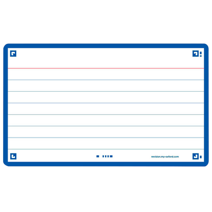 Artikelbild für OXFORD Karteikarten FLASH 2.0 DIN A7 weiß, blau liniert, 80 St., Artikelnummer 371298