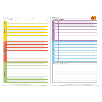 Artikelbild 3 für ROTH Hausaufgabenheft Kompass 2. Klasse liniert DIN A4 ohne Rand, 48 Blatt, 1 St., Artikelnummer 580748