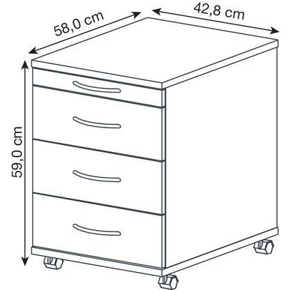 Artikelbild 5 für HAMMERBACHER Altus Büromöbel-Set lichtgrau, Artikelnummer 592998
