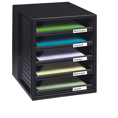 Artikelbild 3 für HAN Schubladenbox Schrank-Set schwarz 1401-13D, DIN A4 mit 5 Schubladen, 1 St., Artikelnummer 359042