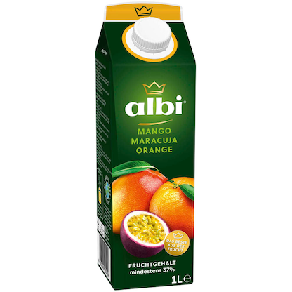 Artikelbild für albi® Fruchtnektar Mango, Maracuja, Orange 1,0 l, Artikelnummer 423188
