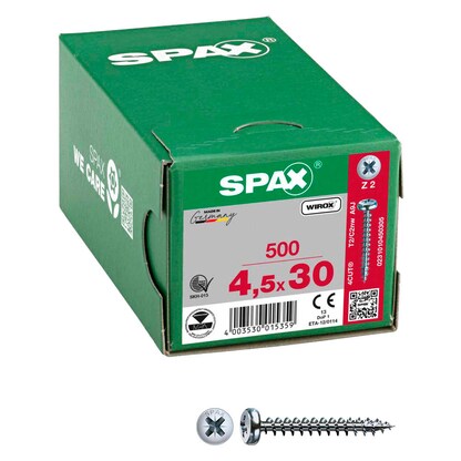Artikelbild für SPAX® Universalschrauben Z2 Halbrundkopf WIROX 0231010450305 4,5 mm x 30 mm, 500 St., Artikelnummer 394746