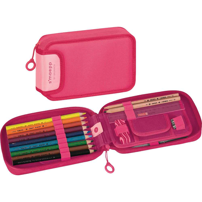 Artikelbild für BRUNNEN Federmäppchen befüllt s'maepp Colour Code tulip pink 17-teilig, 20,0 x 4,5 cm, Artikelnummer 778128