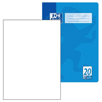Artikelbild für OXFORD Schulheft Lineatur 20 blanko DIN A4 ohne Rand, 16 Blatt, 1 St., Artikelnummer 625202